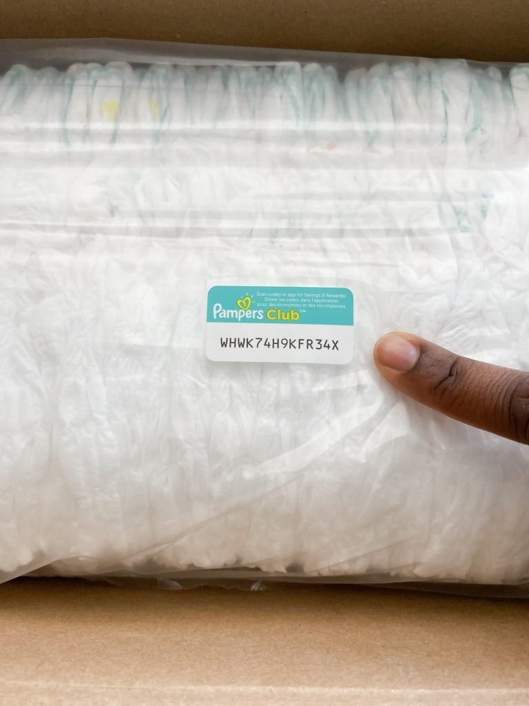 Pampers code located on the product. 